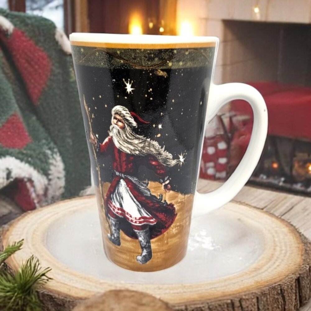 Vintage Santa Latte Cup - Holiday Charm by Housewares International USA